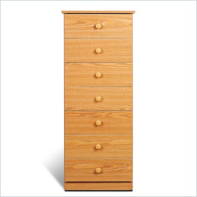 Prepac 7 Drawer Lingerie Chest in Oak Finish