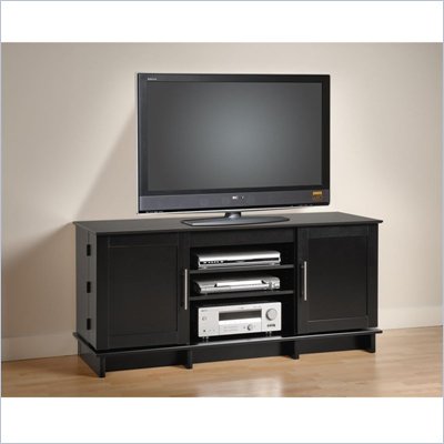 Audio Stands on Available   Prepac Lorenzo Black 60  Audio Video Tv Stand   Bpr 6001