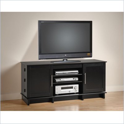 Audio Stands on Available Prepac Lorenzo Black 60 Audio Video Tv Stand Bpr 6001