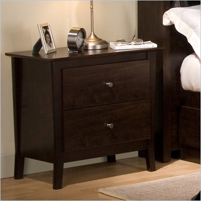 Prepac Manhattan 2 Drawer Night Table Espresso Nightstand
