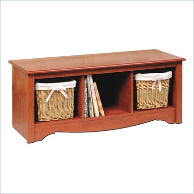 Prepac Monterey Cherry Cubby Storage Bench