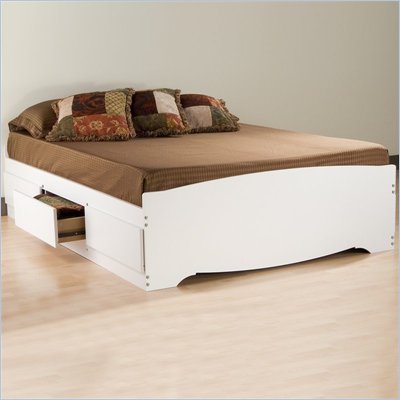 Prepac Monterey Queen 6 Piece Bedroom Set in White
