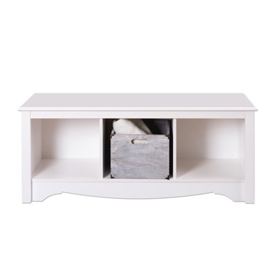 Prepac Monterey White Cubby Bench