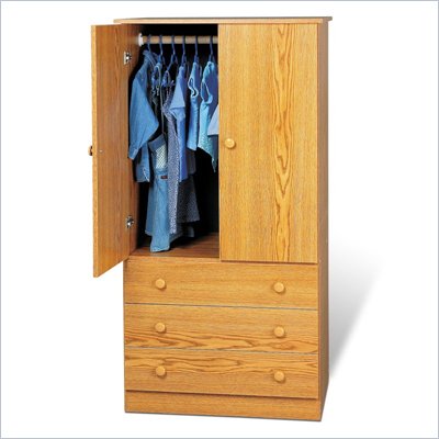 Prepac Oak Juvenile TV/Wardrobe Armoire