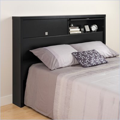 Prepac Series 9 Designer 2 Door Full / Queen Headboard in Black