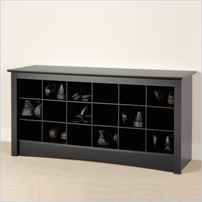 Shoe Storage Bench on Prepac Black Shoe Storage Cubbie Bench Bss 4824
