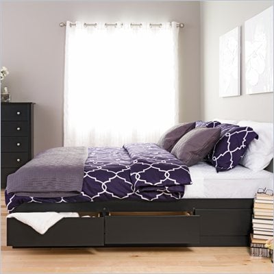 California King  Frame  Drawers on Sonoma Black King Platform Storage Bed With 6 Drawers   Bbk 8400