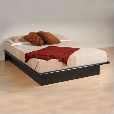 Prepac Sonoma Black Queen Bookcase Platform Bed 3 Piece Bedroom Set
