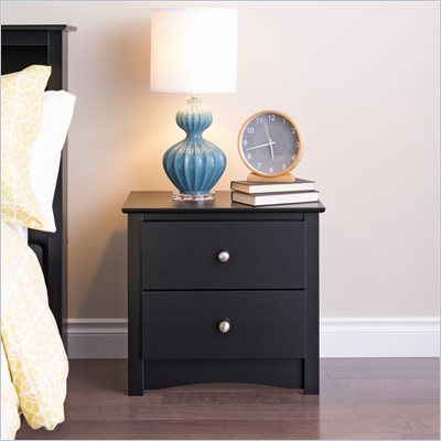 Sonoma Brand on Prepac Sonoma Black 2 Drawer Nightstand Bdc 2422