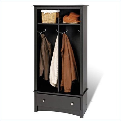 Prepac Black Sonoma Hall Tree Organizer