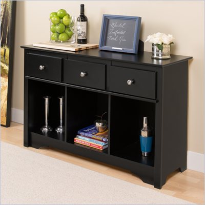 Prepac Sonoma Black Living Room Console
