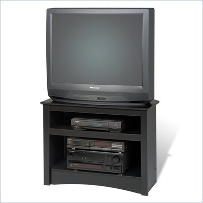 Prepac Sonoma Corner TV Stand in Black Laminated Finish