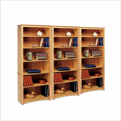 Prepac Sonoma 6 Shelf Wall Bookcase in Maple