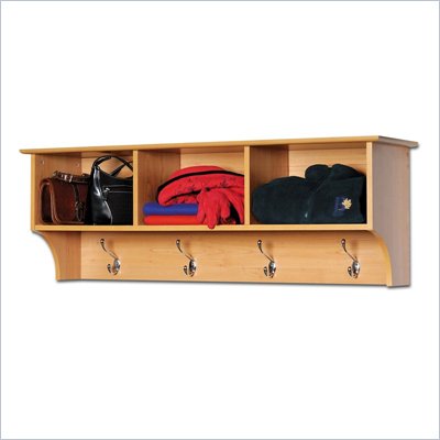 Prepac Sonoma Maple Cubbie Wall Coat Rack for Entryway