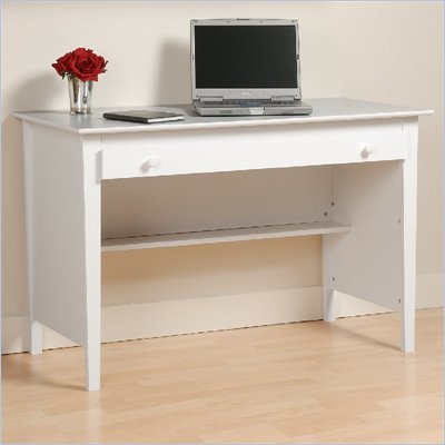Prepac Belcarra Series Contemporary Wood  Laptop Desk in White 