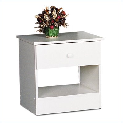 Prepac White One Drawer Night Stand