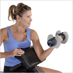 Stamina 25 lb. Versa-Bell II Painted Steel Weight Plates Dumbbell