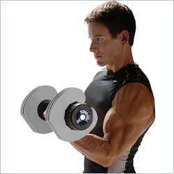 Stamina 50 lb. Versa-Bell II Painted Steel Weight Plates Dumbbell