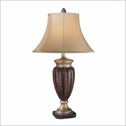 Minka Lighting 1 Light Table Lamp Ambience in Brown with Taupe Shade