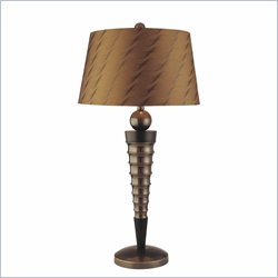 Minka Lighting 1 Light Table Lamp Ambience in Satin Brown with Brown Shade