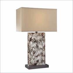 Minka Lighting 1 Light Table Lamp Ambience in Clear Acrylic with Light Gray Shade