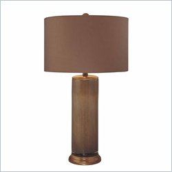 Minka Lighting 1 Light Table Lamp Ambience in Dark Brown with Brown Shade