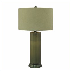 Minka Lighting 1 Light Table Lamp Ambience in Dark Green with Green Shade