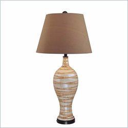 Minka Lighting 1 Light Table Lamp Ambience in Brown Multicolor with Brown Shade