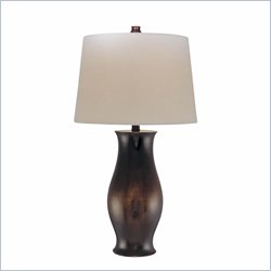 Minka Lighting 1 Light Table Lamp Ambience in Brown Gold with White Shade