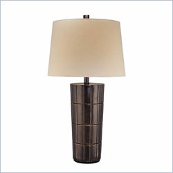 Minka Lighting 1 Light Table Lamp Ambience in Brown with White Shade