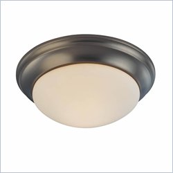 Minka Lighting 3 Light Flush Mount Minka Lavery in Dark Brushed Bronze with Etched White Glass