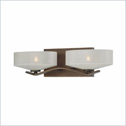 Minka Lighting Eclante 2 Light Bath Minka Lavery in Eclante Patina Bronze with Eclante Pearl Glass