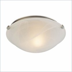 Minka Lighting 1 Light Flush Mount Minka Lavery in Brushed Nickel with Etched Marble Glass