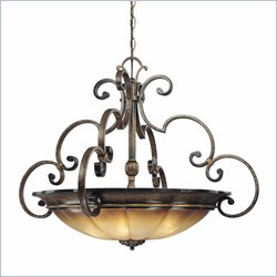 Minka Lighting Brompton 4 Light Pendant Minka Lavery in Brompton Bronze with Dover Mist Glass