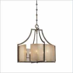 Minka Lighting Clarte 6 Light Chandelier Minka Lavery in Patina Iron with Deep Spumanti Lace Glass