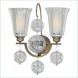 Minka Lighting Terzetto 2 Light Wall Sconce Minka Lavery in Terzetto Bronze with Etched Opal w/Luster Optic Glass