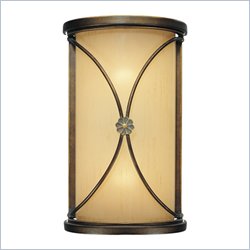 Minka Lighting Atterbury 2 Light Wall Sconce Minka Lavery in Deep Flax Bronze with Venata de Oro Glass