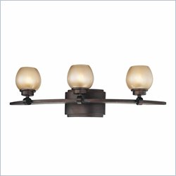 Minka Lighting Cimarron 3 Light Bath Minka Lavery in Dark Brushed Bronze with Brushed Caramel Silk Glass