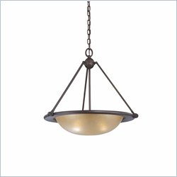 Minka Lighting Cimarron 3 Light Pendant Minka Lavery in Dark Brushed Bronze with Brushed Caramel Silk Glass