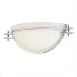 Minka Lighting Laguna Vista 1 Light Wall Sconce Minka Lavery in Brushed Nickel with Etched Glass