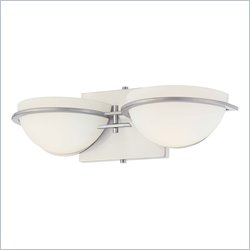 Minka Lighting Laguna Vista 2 Light Bath Minka Lavery in Brushed Nickel with Etched Glass