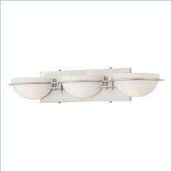 Minka Lighting Laguna Vista 3 Light Bath Minka Lavery in Brushed Nickel with Etched Glass