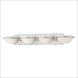 Minka Lighting Laguna Vista 4 Light Bath Minka Lavery in Brushed Nickel with Etched Glass