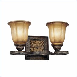 Minka Lighting Brompton 2 Light Bath Minka Lavery in Brompton Bronze with Dover Mist Glass