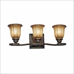 Minka Lighting Brompton 3 Light Bath Minka Lavery in Brompton Bronze with Dover Mist Glass