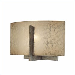 Minka Lighting Clarte 1 Light Bath Minka Lavery in Patina Iron with Deep Spumanti Lace Glass