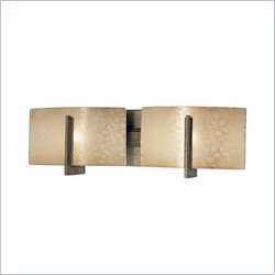 Minka Lighting Clarte 2 Light Bath Minka Lavery in Patina Iron with Deep Spumanti Lace Glass