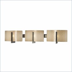 Minka Lighting Clarte 3 Light Bath Minka Lavery in Patina Iron with Deep Spumanti Lace Glass