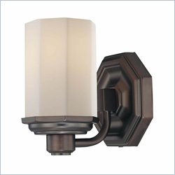 Minka Lighting Falstone 1 Light Bath Minka Lavery in Dark Brushed Bronze with Etched Opal Glass