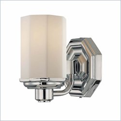 Minka Lighting Falstone 1 Light Bath Minka Lavery in Chrome with Etched Opal Glass